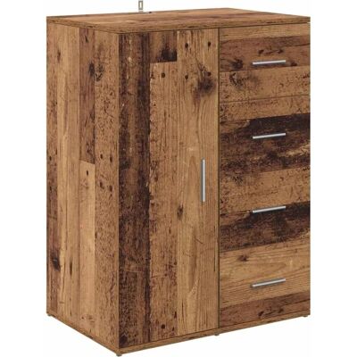 vidaXL Sideboard mit Schubladen Altholz 59 x 39 x 80 cm Holzwerkstoff 883064 vidaXL Sideboard mit Schubladen Altholz 59 x 39 x 80 cm Holzwerkstoff 883064