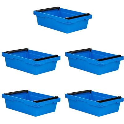PROREGAL - konisch stapelbarer Aufbewahrungsbehälter - blau - 29L PROREGAL - konisch stapelbarer Aufbewahrungsbehälter - blau - 29L