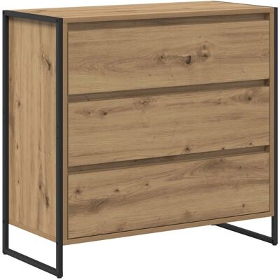 vidaXL Sideboard Kunsthandwerk Eiche 79 x 36 x 75,5 cm Holzwerkstoff 886599 vidaXL Sideboard Kunsthandwerk Eiche 79 x 36 x 75,5 cm Holzwerkstoff 886599