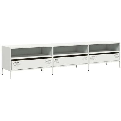 vidaXL TV-Schrank Weiß 202x39x43,5 cm Kaltgewalzter Stahl 851351 vidaXL TV-Schrank Weiß 202x39x43,5 cm Kaltgewalzter Stahl 851351