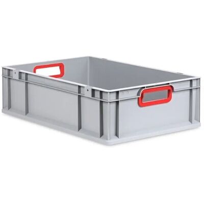 PROREGAL Eurobox Nextgen Color HxBxT 17 x 40 x 60 cm 34 Liter Griffe Rot Offen Glatter Boden Eurobehälter Transportbox PROREGAL Eurobox Nextgen Color HxBxT 17 x 40 x 60 cm 34 Liter Griffe Rot Offen Glatter Boden Eurobehälter Transportbox