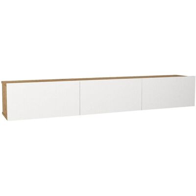Vente-unique Tv-Hängeschrank Vikila Naturfarben Hell Weiß 180 cm Vente-unique Tv-Hängeschrank Vikila Naturfarben Hell Weiß 180 cm