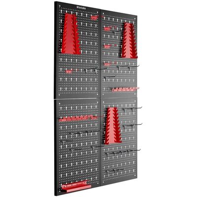Tectake Werkzeuglochwand Jonah mit Haken und Halterungen - 4-teilig Tectake Werkzeuglochwand Jonah mit Haken und Halterungen - 4-teilig