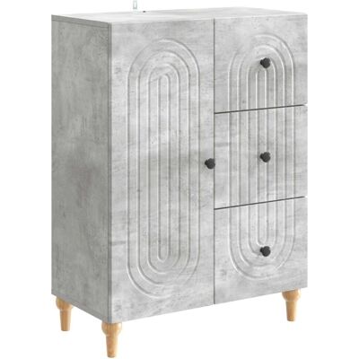 vidaXL Sideboard Betongrau 66 x 34,5 x 90 cm Holzwerkstoff 894168 vidaXL Sideboard Betongrau 66 x 34,5 x 90 cm Holzwerkstoff 894168