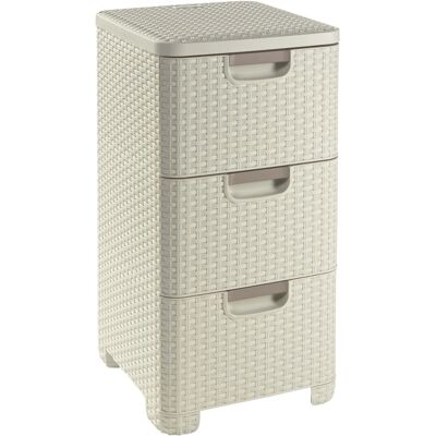 Schubladenturm Curver Style Creme 3 x 14, Schubladenturm Curver Style Creme 3 x 14,