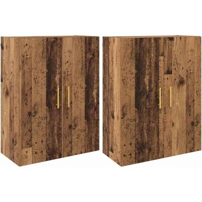 vidaXL Wandmontierte Schränke 2 Stk Altholz 69,5 x 34 x 90 cm 3394512 vidaXL Wandmontierte Schränke 2 Stk Altholz 69,5 x 34 x 90 cm 3394512