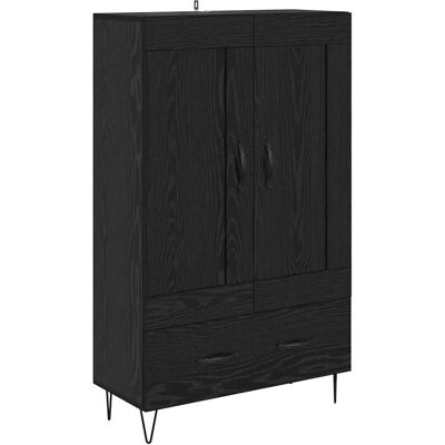 vidaXL Highboard Schwarz Eichen-Optik 69,5 x 31 x 115 cm Holzwerkstoff 882570 vidaXL Highboard Schwarz Eichen-Optik 69,5 x 31 x 115 cm Holzwerkstoff 882570