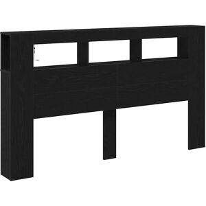 Vidaxl Schwarze Eichen Kopfteil mit LED-Lichtern 180x18,5x103,5 cm Vidaxl Schwarze Eichen Kopfteil mit LED-Lichtern 180x18,5x103,5 cm