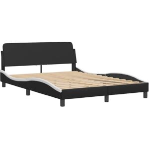 vidaXL Bettgestell Dover Schwarz und Weiß 140x200 cm Kunstleder 373203 vidaXL Bettgestell Dover Schwarz und Weiß 140x200 cm Kunstleder 373203