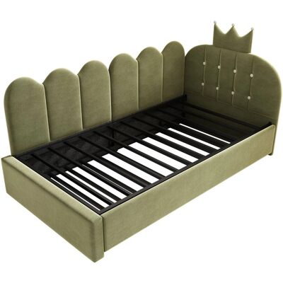 Merax Sofa Bett 90x200 cm Ausziehbett Samt Grün Kinderbett Merax Sofa Bett 90x200 cm Ausziehbett Samt Grün Kinderbett