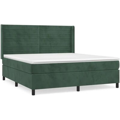 Vidaxl Dunkelgrünes Samtbetten 180x200 - Bett Vidaxl Dunkelgrünes Samtbetten 180x200 - Bett