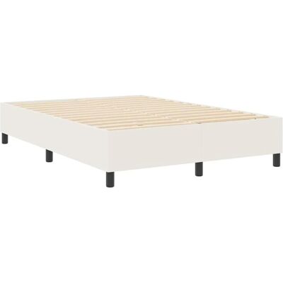 VIDAXL - Bettgestell 160x200cm - Elegantes Cremefinish - Robust & Leicht aufzubauen VIDAXL - Bettgestell 160x200cm - Elegantes Cremefinish - Robust & Leicht aufzubauen