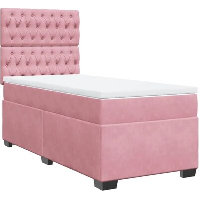 Vidaxl Rosa Samtbetten 100x200cm - Bett Vidaxl Rosa Samtbetten 100x200cm - Bett