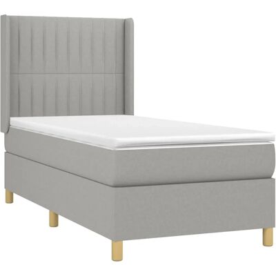 vidaXL Boxspringbett mit LED-Lichtern - 80x200 cm - Grau vidaXL Boxspringbett mit LED-Lichtern - 80x200 cm - Grau
