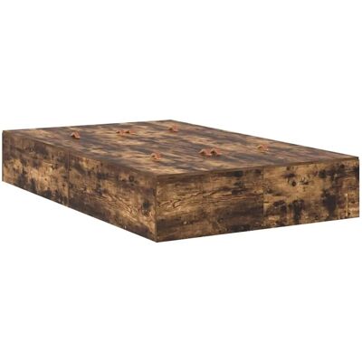 VidaXL Bettschublade aus geräucherter Eiche 120x200 cm VidaXL Bettschublade aus geräucherter Eiche 120x200 cm