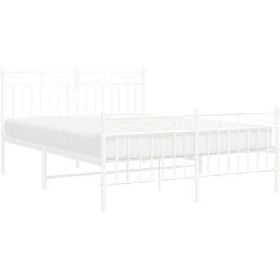 vidaXL Metallbettgestell Weiß 140x200 cm - Bettgestell vidaXL Metallbettgestell Weiß 140x200 cm - Bettgestell