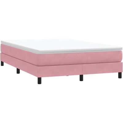 vidaXL Rosa Samt 140x220 cm Bett - Bett vidaXL Rosa Samt 140x220 cm Bett - Bett