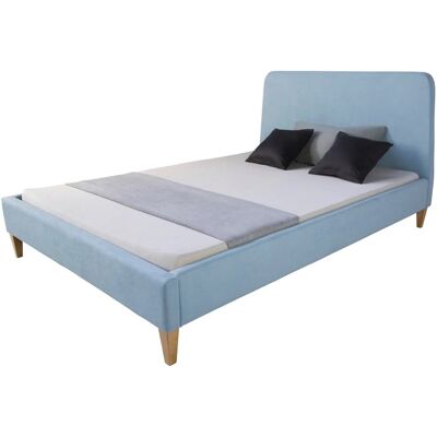 Homestyle4U Blau Polsterbett - 140x200 cm - Modern & Retro Homestyle4U Blau Polsterbett - 140x200 cm - Modern & Retro