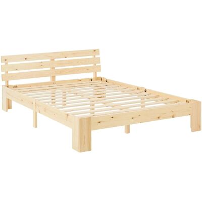 Homestyle4u Holzbett 120 x 200 cm mit Lattenrost und Matratze in Braun 2262 Homestyle4u Holzbett 120 x 200 cm mit Lattenrost und Matratze in Braun 2262