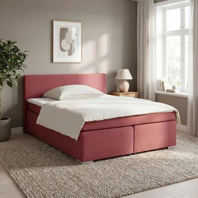 Based Boxspringbett Mira 2 Dunkelrot ca. 180x200cm Based Boxspringbett Mira 2 Dunkelrot ca. 180x200cm