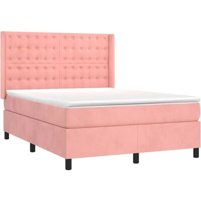 Jinlefu Rosa Samtbettsch bed - Bed 140x200 Jinlefu Rosa Samtbettsch bed - Bed 140x200
