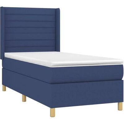 VIDAXL Blaues Polsterbett mit LED - Bett VIDAXL Blaues Polsterbett mit LED - Bett