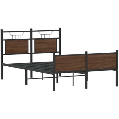 vidaXL Bettgestell Ohne Matratze Braun Eiche 120x190 cm Holzwerkstoff 4107031 vidaXL Bettgestell Ohne Matratze Braun Eiche 120x190 cm Holzwerkstoff 4107031