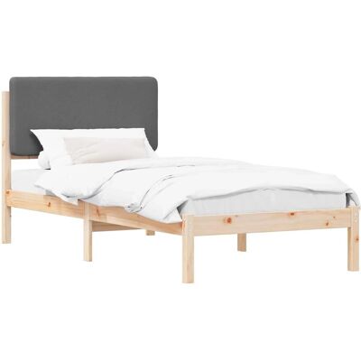 vidaXL Bettgestell mit Gepolstertem Kopfteil Dunkelgrau 100 x 200 cm 877930 vidaXL Bettgestell mit Gepolstertem Kopfteil Dunkelgrau 100 x 200 cm 877930