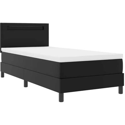 vidaXL Bettgestell mit Matratze Schwarz 100 x 200 cm Kunstleder 3339036 vidaXL Bettgestell mit Matratze Schwarz 100 x 200 cm Kunstleder 3339036