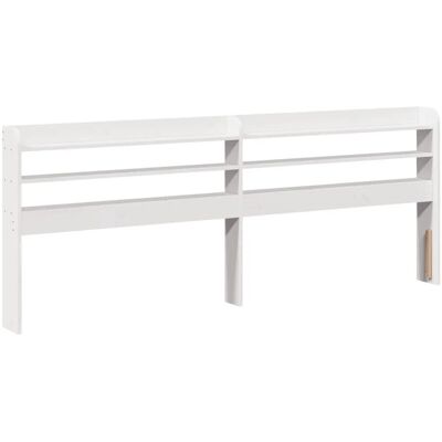 vidaXL Kopfteil mit Ablagen Weiß 180 cm Massivholz Kiefer 850942 vidaXL Kopfteil mit Ablagen Weiß 180 cm Massivholz Kiefer 850942