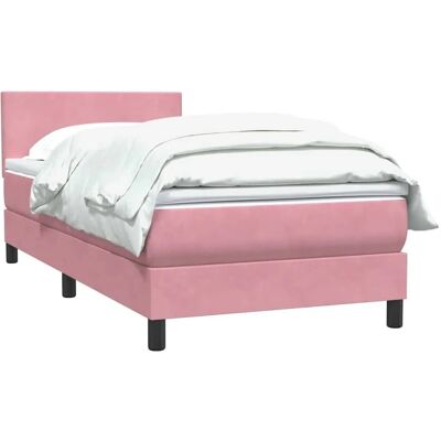 vidaXL Pinkes Samtbettrahmen mit Matratze - Bett mit Matratze und Rahmen vidaXL Pinkes Samtbettrahmen mit Matratze - Bett mit Matratze und Rahmen