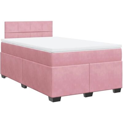 vidaXL Rosa Samt Boxspringbett 120x190cm - Bett vidaXL Rosa Samt Boxspringbett 120x190cm - Bett