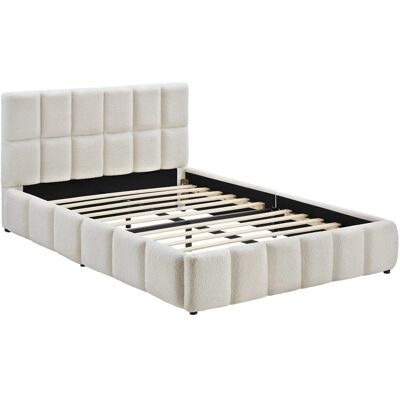 Tectake Polsterbett Shirley Teddystoff Mit Steppmuster Integrierter Lattenrost 140 x 200 cm 220 x 153 x 93 cm Teddy Creme Tectake Polsterbett Shirley Teddystoff Mit Steppmuster Integrierter Lattenrost 140 x 200 cm 220 x 153 x 93 cm Teddy Creme