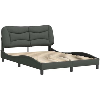 vidaXL Bettgestell Ohne Matratze Dunkelgrau 140x190 cm Stoff 3207766 vidaXL Bettgestell Ohne Matratze Dunkelgrau 140x190 cm Stoff 3207766