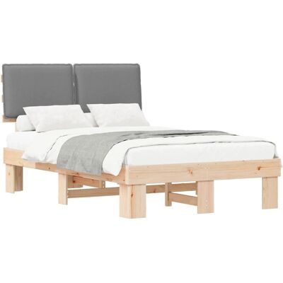 vidaXL Bettgestell mit Gepolstertem Kopfteil Hellgrau 120 x 190 cm 877294 vidaXL Bettgestell mit Gepolstertem Kopfteil Hellgrau 120 x 190 cm 877294