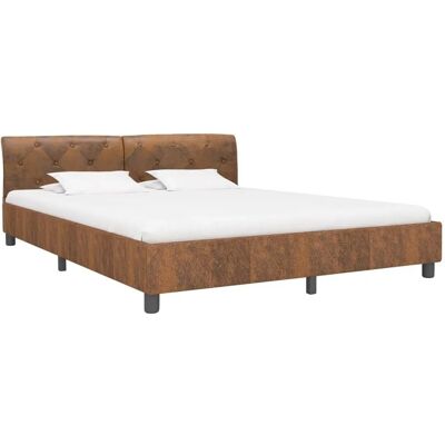 Vidaxl Bettgestell mit Kunstvelours - 180x200 cm Schlafzimmermöbel Vidaxl Bettgestell mit Kunstvelours - 180x200 cm Schlafzimmermöbel