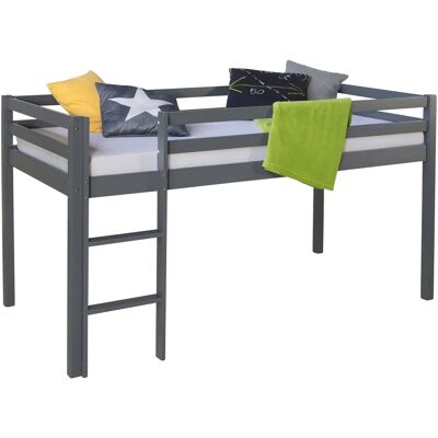 Homestyle4u Kinderbett 90x200 mit Lattenrost in Grau 2256 Homestyle4u Kinderbett 90x200 mit Lattenrost in Grau 2256