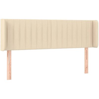 vidaXL Cremafarbenes Stoff-LED-Kopfteil - Modernes Bett vidaXL Cremafarbenes Stoff-LED-Kopfteil - Modernes Bett