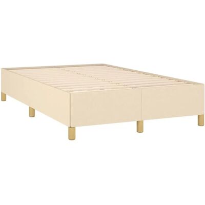 vidaXL Bettgestell ohne Matratze Creme 120x190 cm Stoff 379520 vidaXL Bettgestell ohne Matratze Creme 120x190 cm Stoff 379520