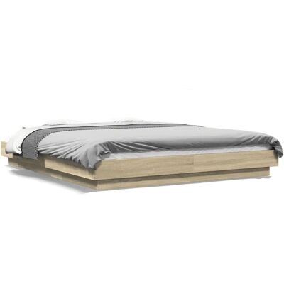 vidaXL Sonoma Eiche Bettgestell - Modern 150x200 cm vidaXL Sonoma Eiche Bettgestell - Modern 150x200 cm
