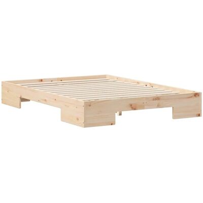 vidaXL Bodenbettgestell Braun 120 x 200 cm Massivholz Kiefer 873031 vidaXL Bodenbettgestell Braun 120 x 200 cm Massivholz Kiefer 873031