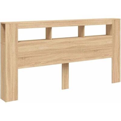 vidaXL LED-Kopfteil Sonoma Eiche 200x18,5x103,5 cm Holzwerkstoff 837367 vidaXL LED-Kopfteil Sonoma Eiche 200x18,5x103,5 cm Holzwerkstoff 837367