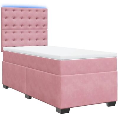vidaXL Pink Velvet Bett mit Höhenverstellbarem Kopfteil - Bett mit Matratze vidaXL Pink Velvet Bett mit Höhenverstellbarem Kopfteil - Bett mit Matratze
