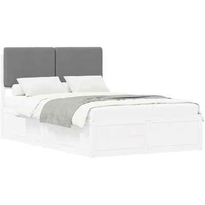vidaXL Bettgestell mit Gepolstertem Kopfteil Hellgrau 120 x 190 cm 3405536 vidaXL Bettgestell mit Gepolstertem Kopfteil Hellgrau 120 x 190 cm 3405536