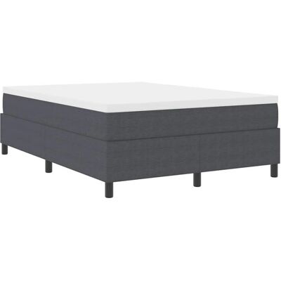 vidaXL Boxspringbett Dunkelgrau und Weiß 203 x 140 x 60 cm Cordstoff 3337468 vidaXL Boxspringbett Dunkelgrau und Weiß 203 x 140 x 60 cm Cordstoff 3337468