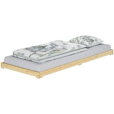 Erst-Holz Futon Bodenbett Extra Niedriges Unterschiebbett 90 x 190 cm Kiefer Modell 47 ohne Zubehör Erst-Holz Futon Bodenbett Extra Niedriges Unterschiebbett 90 x 190 cm Kiefer Modell 47 ohne Zubehör