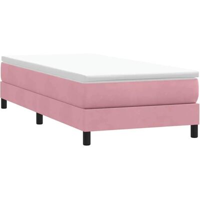 vidaXL Rosafarbenes Samtbettrahmen 90x220cm vidaXL Rosafarbenes Samtbettrahmen 90x220cm
