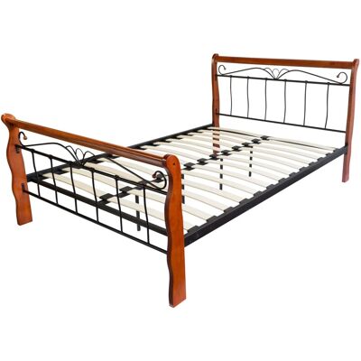 Homestyle4u Metallbett 160x200 Schwarz Doppelbett Jugendbett mit Lattenrost Homestyle4u Metallbett 160x200 Schwarz Doppelbett Jugendbett mit Lattenrost