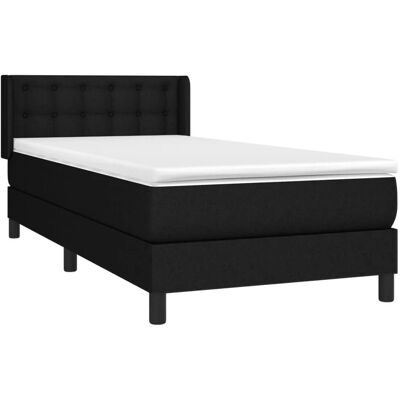 Maisonchic Schwarzes 100x200cm Boxspringbett - Verstellbares Kopfteil Maisonchic Schwarzes 100x200cm Boxspringbett - Verstellbares Kopfteil
