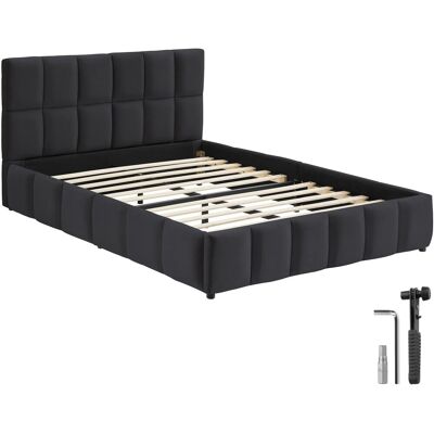 Tectake Polsterbett Shirley Samtbezug Mit Steppmuster Integrierter Lattenrost 140 x 200 cm 220 x 153 x 93 cm Samtoptik Schwarz Tectake Polsterbett Shirley Samtbezug Mit Steppmuster Integrierter Lattenrost 140 x 200 cm 220 x 153 x 93 cm Samtoptik Schwarz